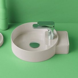 Раковина для ванной ArtCeram Cartesio 44х36 см с отверстием под смеситель керамика шампань CAL004 02;00