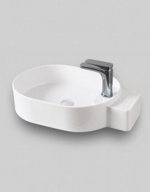 Раковина для ванної ArtCeram Cartesio 58х36 см з отвором під змішувач білий кераміка CAL001 01;00