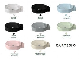 Раковина для ванной ArtCeram Cartesio 58х36 см с отверстием под смеситель керамика серый CAL001 34;00