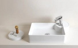 Раковина для ванної кімнати ArtCeram Cartesio 58х44 см з отвором під змішувач кераміка білий CAL002 01;00