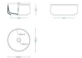 Раковина для ванной ArtCeram Cognac Ø35 см керамика зеленый шалфей COL004 44;00