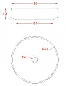 Раковина для ванной ArtCeram Cognac Ø 48 см коричневый COL002 18;00