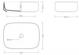 Раковина для ванної ArtCeram Cognac 56х41 см кераміка сірий COL009 15;00