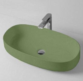 Раковина для ванної ArtCeram Cognac 68х35 см кераміка зелена шавлія COL005 44;00