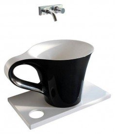 Раковина для ванної ArtCeram Cup 69х50 см чорний / білий OSL005 01; 50