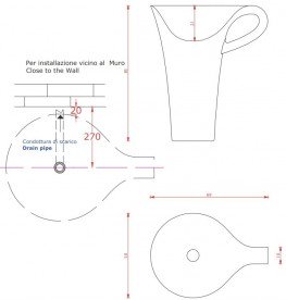 Раковина для ванной ArtCeram Cup напольная 69х50 см чёрный/белый OSL004 01;50