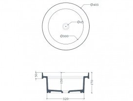 Раковина для ванной ArtCeram Fuori Scala Ø 40 см керамика серо-синий (denim) TFL032 37;00