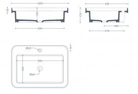 Раковина для ванної ArtCeram Fuori Scala 60,5х45,5 см кераміка сіро-синій (denim) TFL034 37;00
