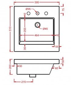 Раковина для ванной ArtCeram Gap 59,5х51 см белый глянцевый GPL006 01;00