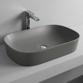Раковина для ванної ArtCeram Ghost 65х41,5 см санфарфор сірий GHL002 15; 00