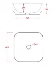 Раковина для ванной ArtCeram Gio Evolution 40х40 см белый глянцевый GIL004 01;00