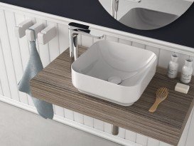 Раковина для ванної ArtCeram Gio Evolution 40х40 см білий глянсовий GIL004 01; 00