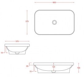 Раковина для ванної ArtCeram Gio Evolution 60х37 см білий глянсовий GIL005 01; 00