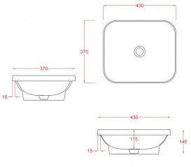 Раковина для ванної ArtCeram Gio Evolution 43х37 см білий матовий GIL006 05; 00