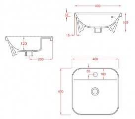 Раковина для ванної ArtCeram Gio Evolution 40х40 см білий матовий GIL008 05; 00