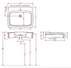 Раковина для ванної ArtCeram Hi-Line 65х51,5 см білий глянсовий HIL002 01; 00