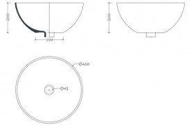 Раковина для ванной ArtCeram La Ciotola Ø46 см керамика белый LCL001 01;00