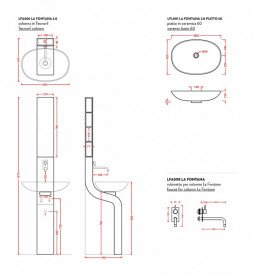 Раковина для ванної ArtCeram La Fontana 60х42 см з колоною кераміка білий LFA006 05