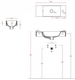 Раковина для ванной ArtCeram Lavamani Brick 54х20 см белый глянцевый LML002 01;00