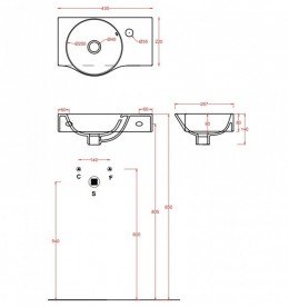 Раковина для ванної ArtCeram Lavamani Union 43х27 см білий глянсовий LML001 01; 00