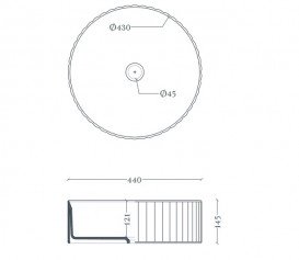 Раковина для ванної ArtCeram Millerighe Ø44 см кераміка зелена шавлія OSL010 44;00