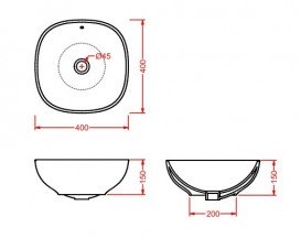 Раковина для ванной ArtCeram NF 40х40 см белый глянцевый NFL001 01;00