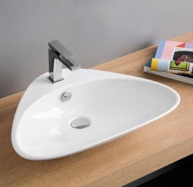 Раковина для ванної ArtCeram Plettro 60х44 см білий глянсовий PTL001 01; 00