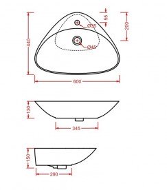 Раковина для ванної ArtCeram Plettro 60х44 см білий глянсовий PTL001 01; 00