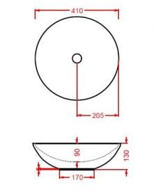 Раковина для ванной ArtCeram Polis Ø41 см белый глянцевый PSL001 01;00