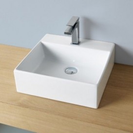 Раковина для ванної ArtCeram Quadro 40х38 см білий глянсовий QUL005 01; 00