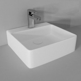 Раковина для ванної ArtCeram Quadro 40х38 см білий глянсовий QUL005 01; 00