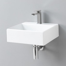 Раковина для ванної ArtCeram Quadro 40х38 см білий глянсовий QUL005 01; 00