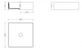 Раковина для ванной ArtCeram Scalino 38х38 см керамика чёрный (nero roma) SCL001 20;00