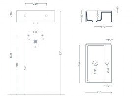 Раковина для ванной ArtCeram Scalino 38х27 см керамика синий SCL005 38;00