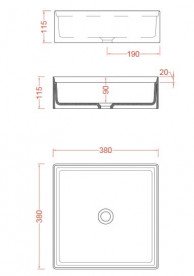 Раковина для ванної ArtCeram Scalino 38х38 см білий матовий SCL001 05; 00