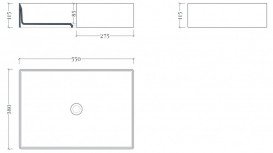 Раковина для ванної ArtCeram Scalino 55х38 см кераміка світло-коричневий SCL002 40;00