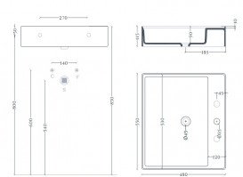 Раковина для ванной ArtCeram Scalino 55х48 см керамика черный матовый SCL007 17;00