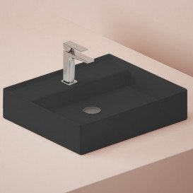 Раковина для ванной ArtCeram Scalino 55х48 см керамика черный матовый SCL007 17;00