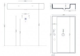 Раковина для ванной ArtCeram Scalino 75х48 см керамика синий SCL008 38;00