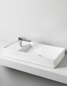 Раковина для ванной ArtCeram Scalino 75х38 см белый матовый SCL004 05;00