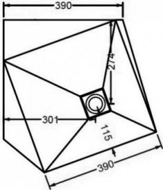 Раковина для ванной ArtCeram Sharp 39х52 см белый глянцевый OSL008 01;00
