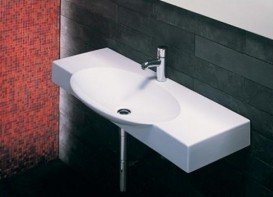 Раковина для ванної ArtCeram Swing 105х48 см білий глянсовий SWL002 01; 00