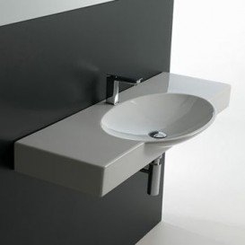 Раковина для ванної ArtCeram Swing 105х48 см білий глянсовий SWL002 01; 00