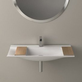 Раковина для ванної кімнати ArtCeram The One 90х42 см кераміка білий матовий THL002 05;00