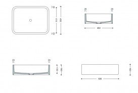 Раковина для ванной Axa Cosa 60х45 см керамика белый глянцевый 8621001