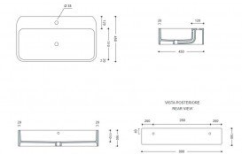 Раковина для ванної Axa Cosa 80х45 см кераміка білий глянцевий 8630001