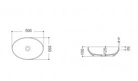 Раковина для ванної Axa Decus 50х35 см кераміка білий глянцевий 8510001