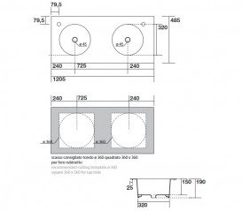 Раковина для ванної Axa Skyland 120х48 см кераміка білий матовий 3213812