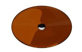 Раковина для ванной Besco Anya 50х35 см сифон клик-клак хром ResiCast Earth Rust #UMA-50-ERC