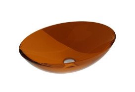 Раковина для ванной Besco Anya 50х35 см сифон клик-клак хром ResiCast Earth Rust #UMA-50-ERC